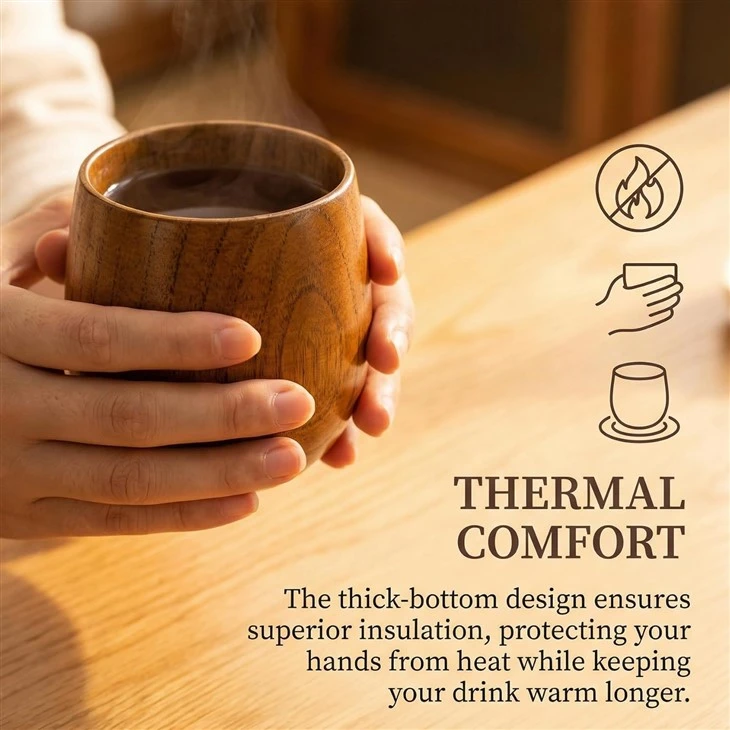 6 Pack Wooden Tea Cups suppliers